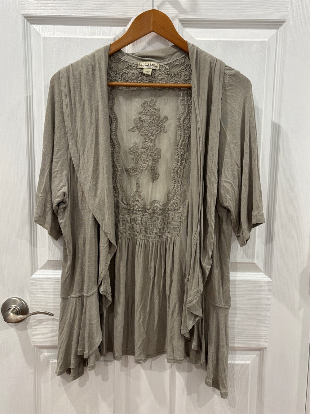 live and let live Crochet Lace Open Cardigan